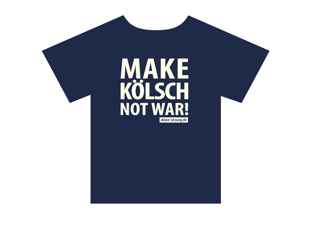 Herren T-Shirt MAKE KÖLSCH NOT WAR, marine (M)